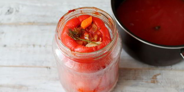 перец фаршированный капустой на зиму