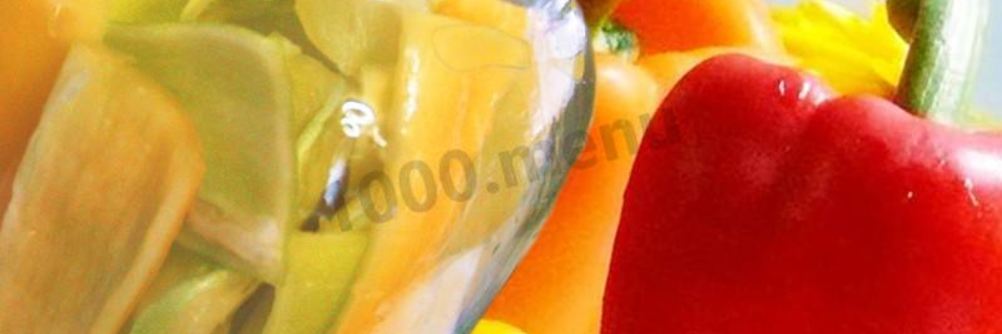 Перец с яблокамии на зиму