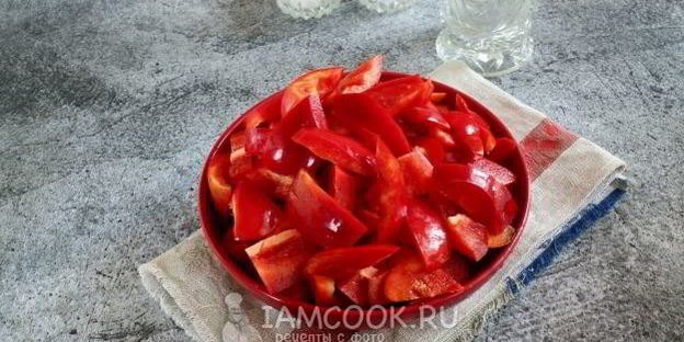 сладкий перец в помидорах без масла на зиму