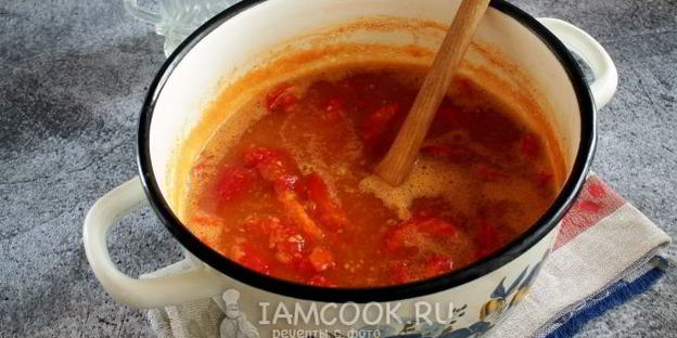 сладкий перец в помидорах без масла на зиму