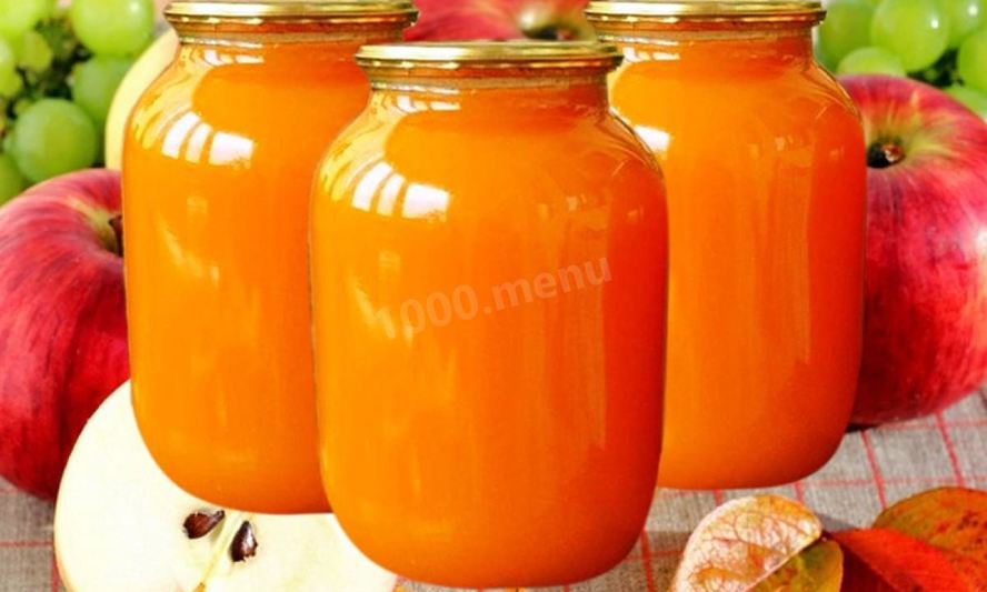Рецепт сока яблочного на зиму с тыквой