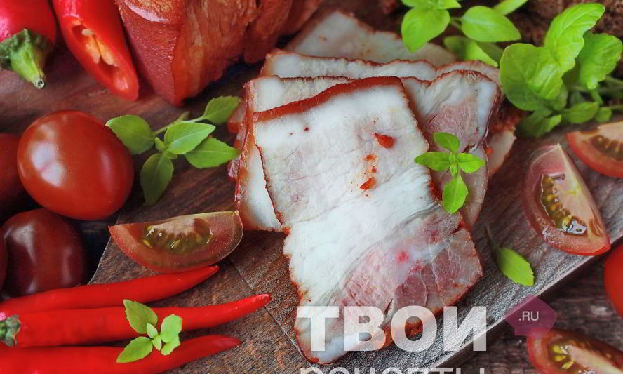 Рецепт сала в луковой шелухе