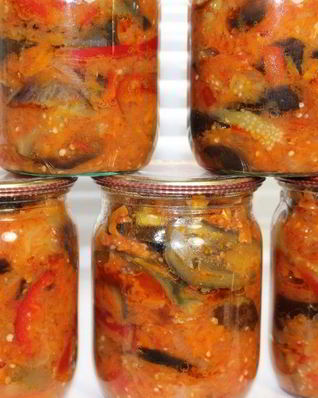 Тещин язык из баклажанов на зиму