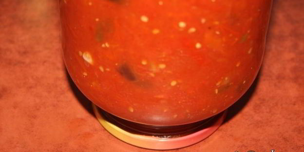 томат с болгарским перцем и баклажаном на зиму