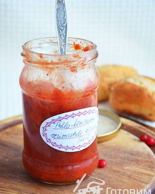 Бруснично-тыквенное варенье к кровяным колбаскам