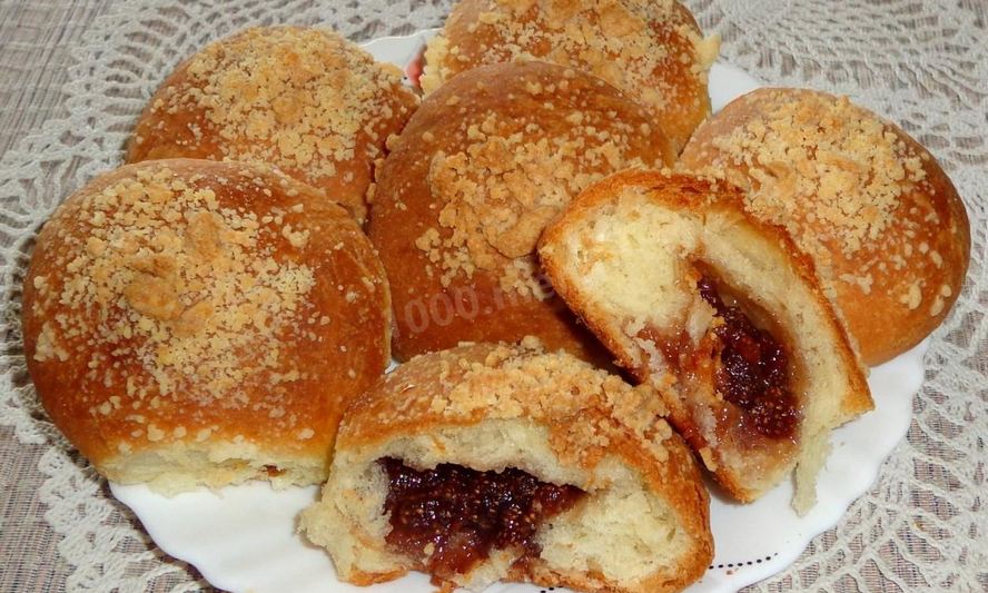 Рецепт булочек с вареньем дрожжевые