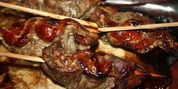 конверты из утиных грудок с голубым сыром и малиновым конфитюром