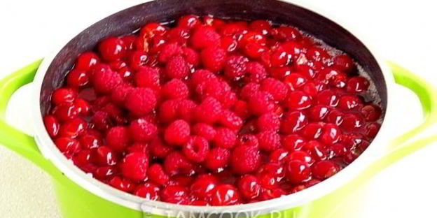 варенье из вишни с малиной