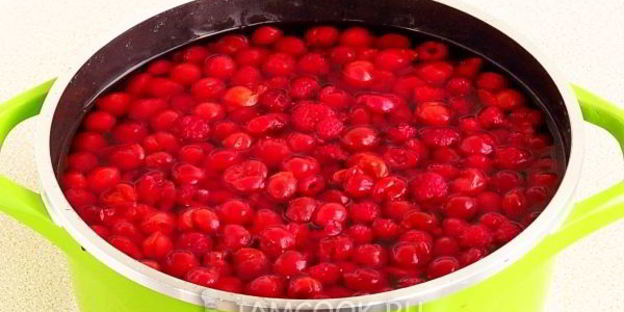 варенье из вишни с малиной