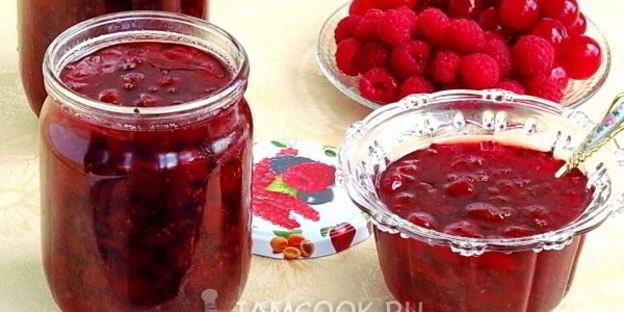варенье из вишни с малиной