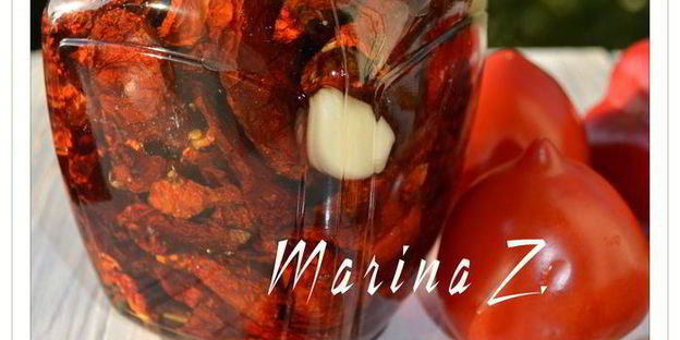 вяленые помидоры с лимонным базиликом