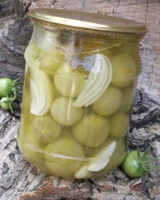 Закатка зеленых помидоров на зиму