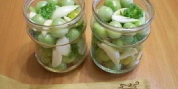 закатка зеленых помидоров на зиму