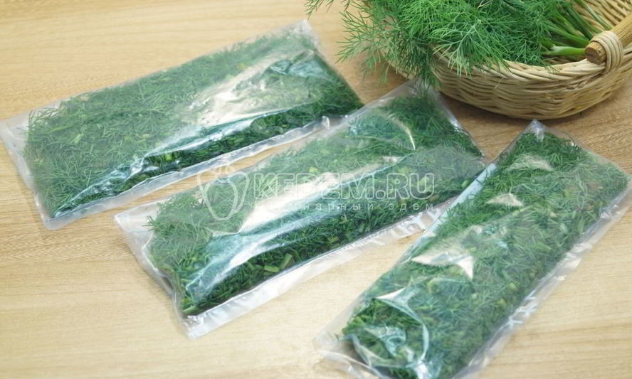 Рецепт заморозки укропа на зиму