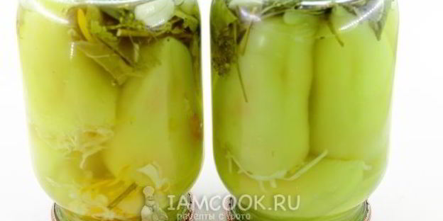 зеленый перец, фаршированный на зиму