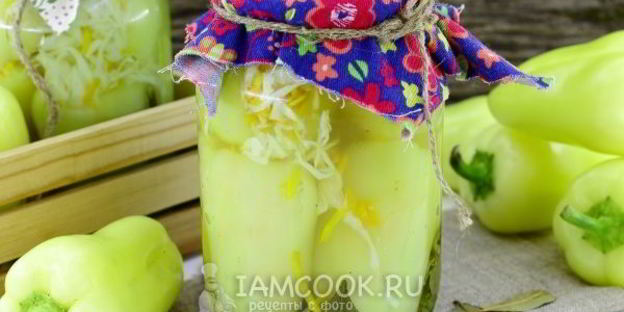 зеленый перец, фаршированный на зиму