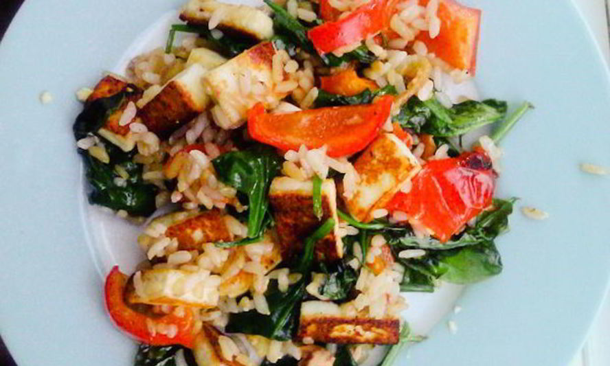 Рецепт адыгейского сыра жаренного с овощами