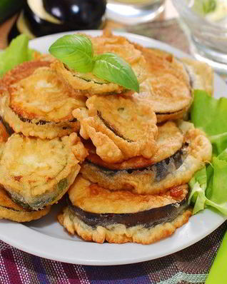 Баклажаны с фаршем в кляре