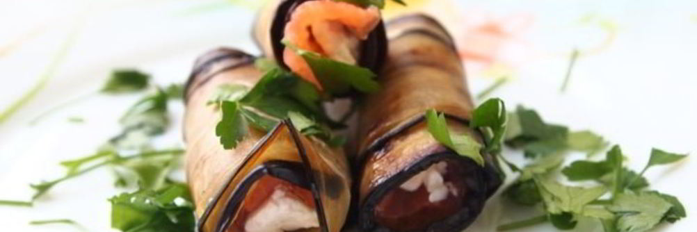 Баклажаны с форелью и сыром