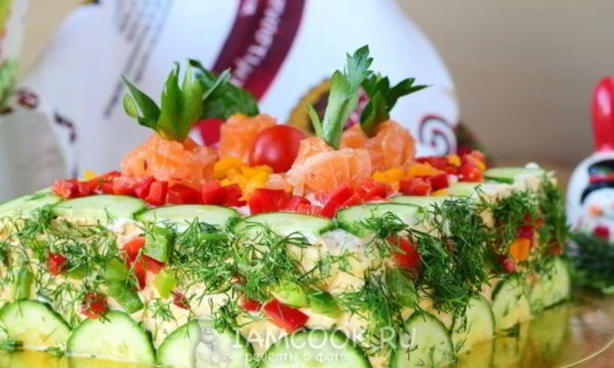 Рецепт бутербродного торта праздничного