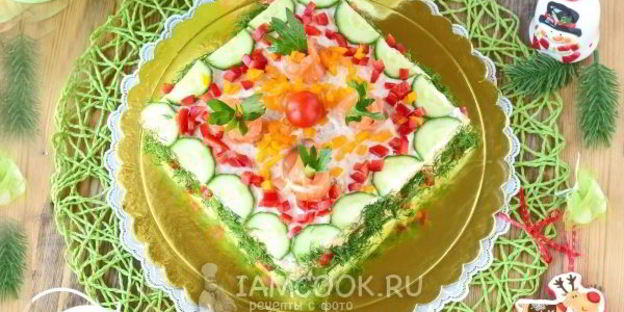 бутербродный торт праздничный