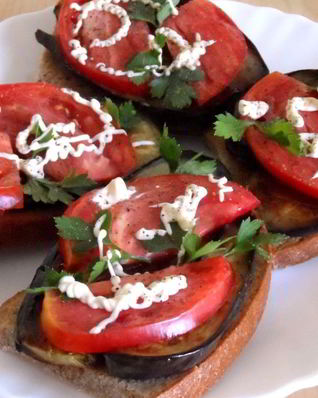 Бутерброды с баклажанами