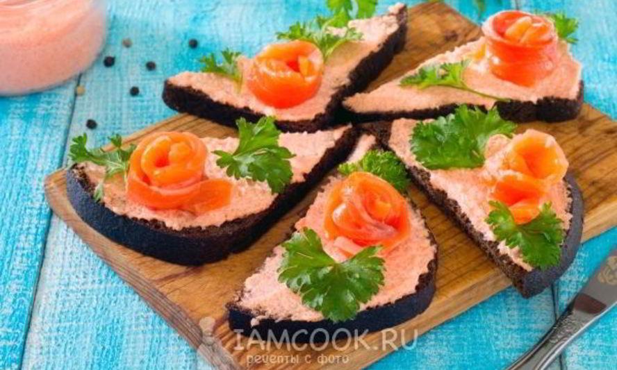 Рецепт бутербродов с красной рыбой