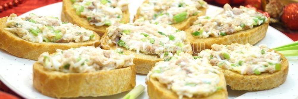 Бутерброды с печенью трески