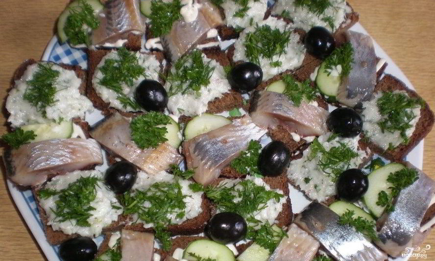 Рецепт бутербродов с салом