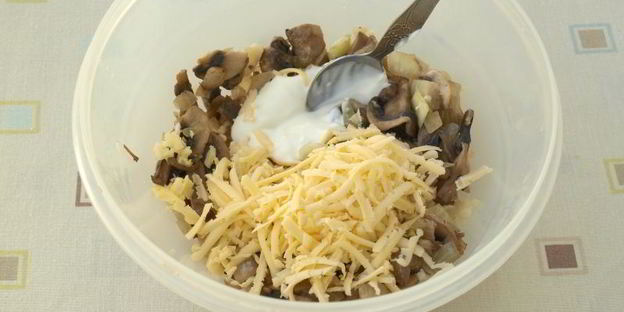 бутерброды с шампиньонами в духовке