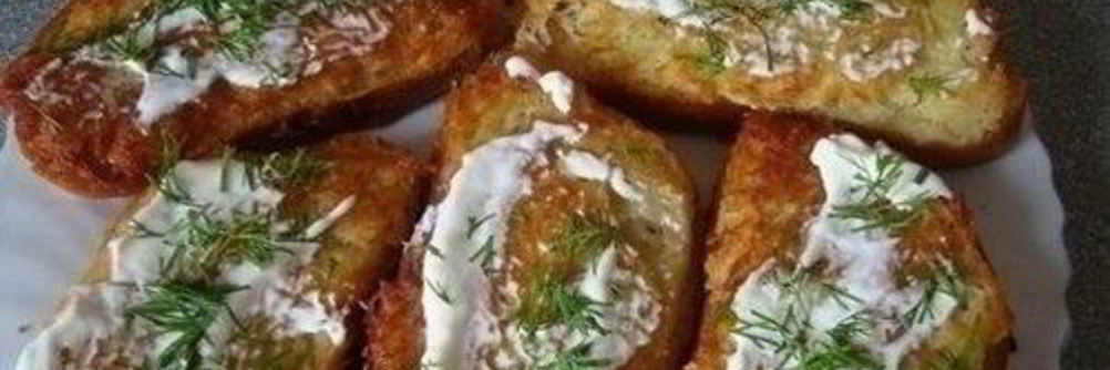 Бутерброды с тертым картофелем и яйцом