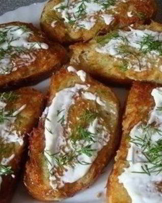 Бутерброды с тертым картофелем и яйцом