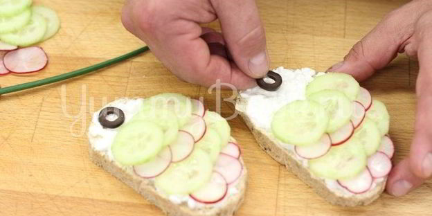 детский бутерброд рыбки