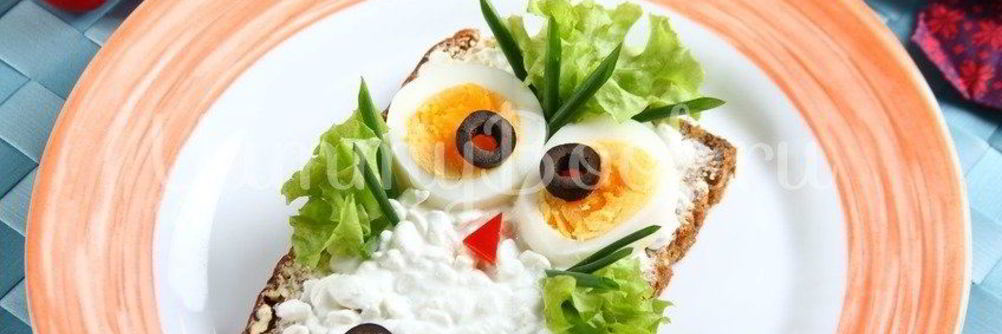 Детский бутерброд Сова