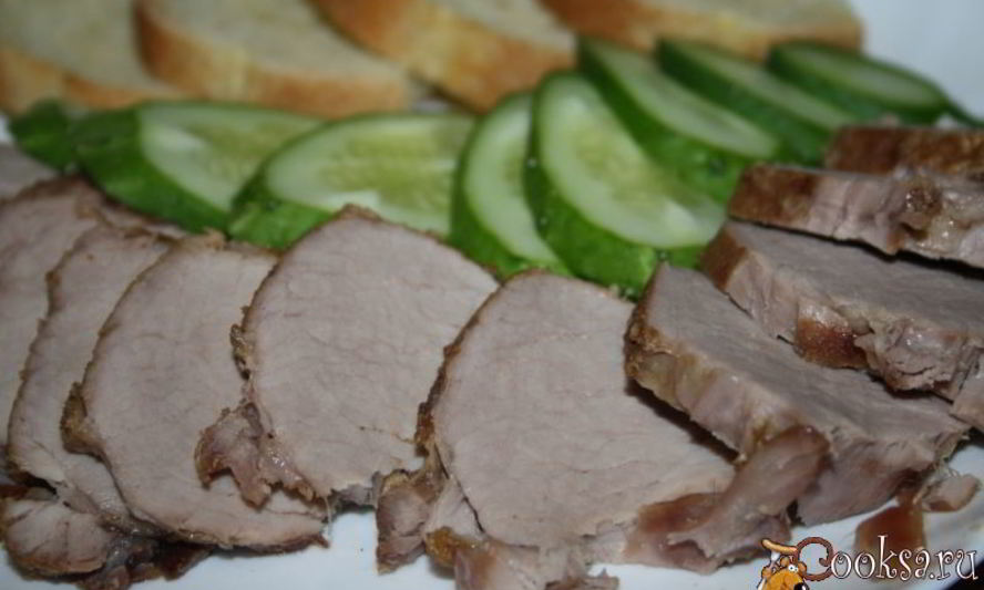 Рецепт свиной вырезки для бутербродов в чесночно-имбирно-соевом маринаде