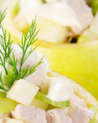Фаршированные яблоки с начинкой из курицы, яблок и сельдерея