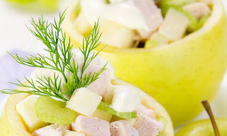 Рецепт фаршированных яблок с начинкой из курицы, яблок и сельдерея