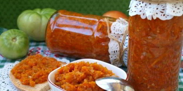 икра из зеленых помидоров