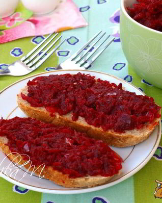 Свекольная икра из вареной свеклы