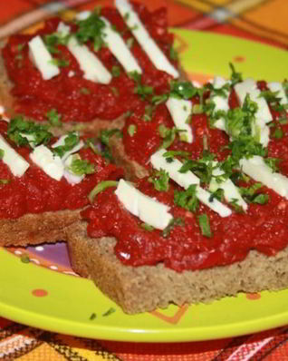 Свекольная икра с баклажаном