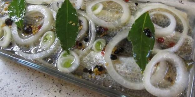 кефаль маринованная