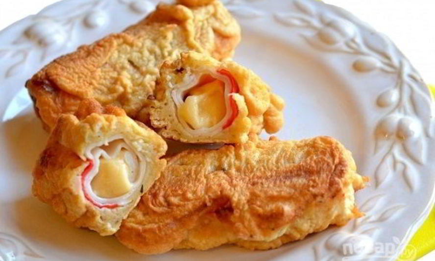 Рецепт крабовых палочек в кляре с сыром