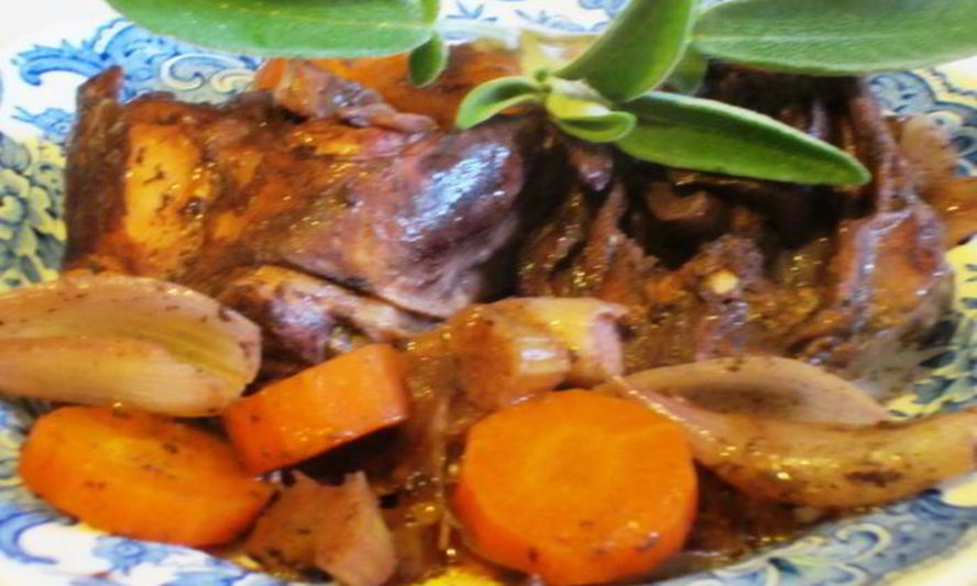 Рецепт кролика, маринованного в красном вине, с овощами