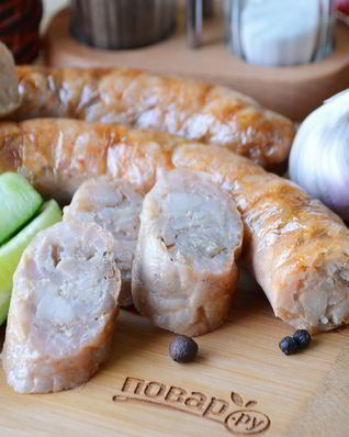 Куриная колбаса с рисом и паприкой