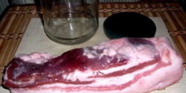 маринованное сало с чесноком