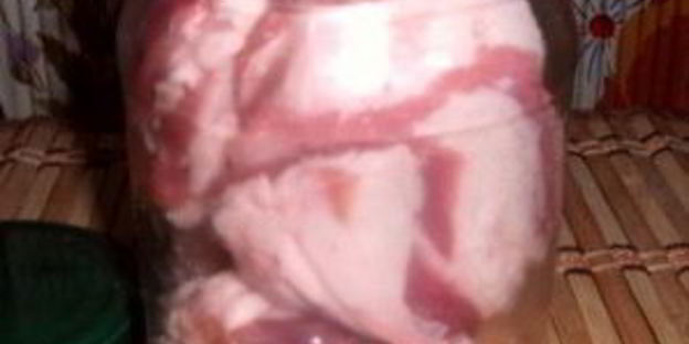 маринованное сало с чесноком