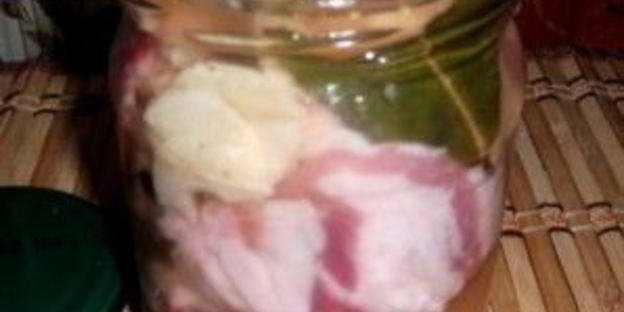 маринованное сало с чесноком