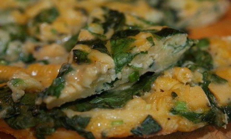 Рецепт фриттаты с макаронами и шпинатом