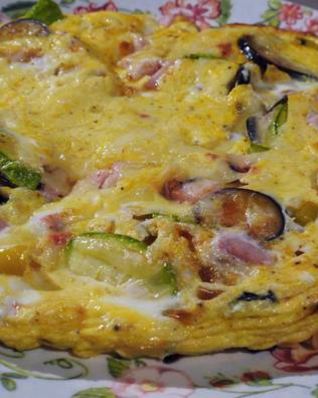 Фриттата с овощами и сыром