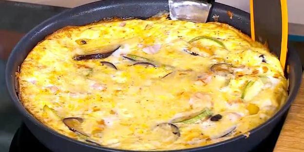 фриттата с овощами и сыром